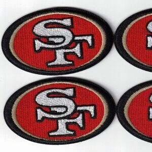 (4) San Francisco 49ers Team Logo NFL Embroidered 2.5in Iron / Sew-On Patch